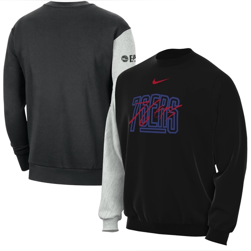 Nike Philadelphia 76ers Courtside Versus Force Flight Pullover Sweatshirt NWT